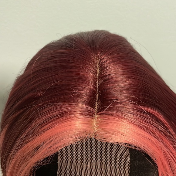 Burgundy pink lace front wig - Picture 6 of 8